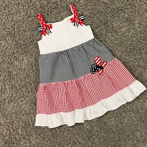 NWOT Emily Rose gingham tiered ladybug dress, size 5